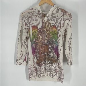 Vintage Havana White Hoodie Size M Gently Used